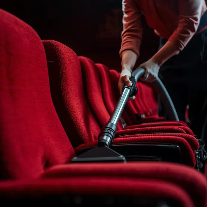 Fauteuils de théâtre en velours rouge