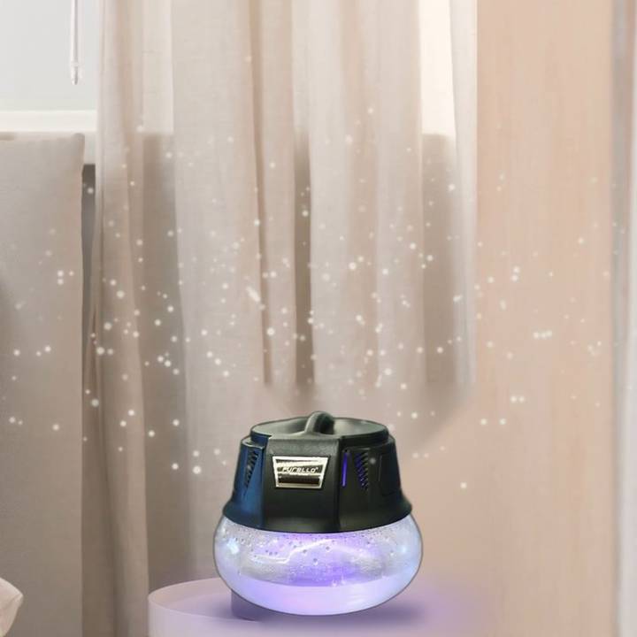 Purificateur d'air à eau Purello : la poussière de la chambre est captée dans l'eau